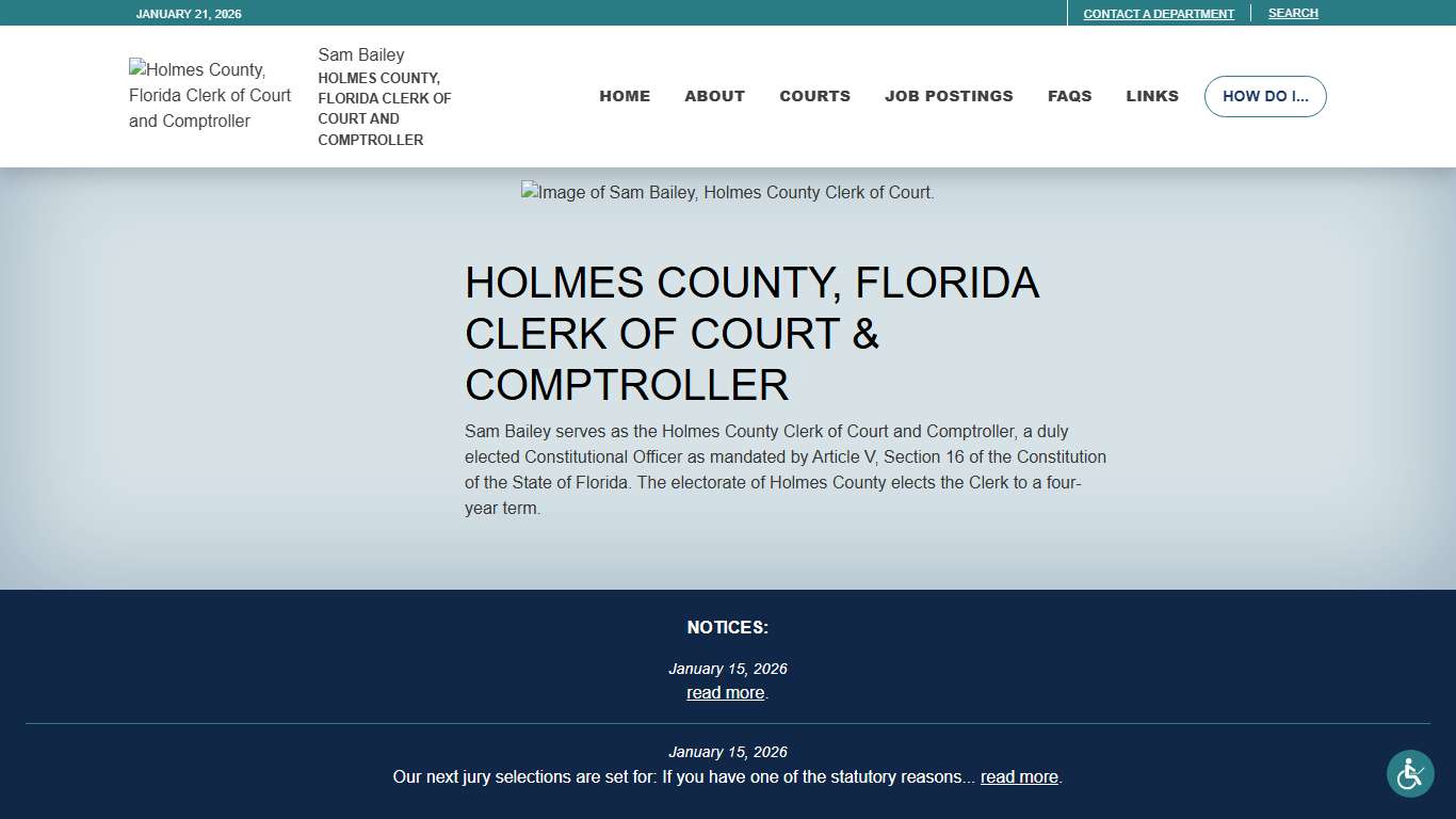 Holmes County, Florida Clerk of Court & Comptroller