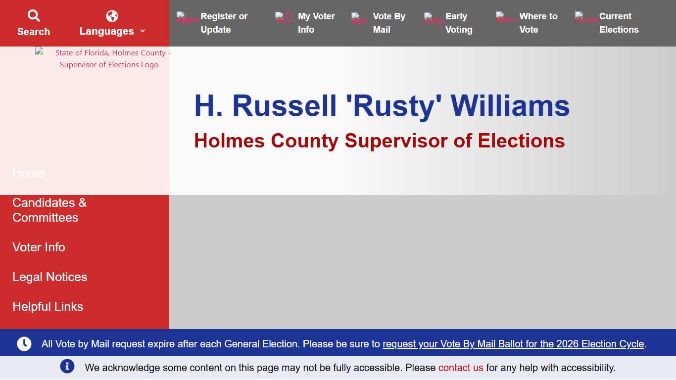 Voter Information – Holmes County Supervisor of Elections